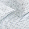 image:imageMartha Stewart  Full Sheet Set with Fitted Sheet amp Pillowcases Cotton Percale Bedding with a Smooth Feel Deep Pocket Gingham BrownFloral Stripe Blue