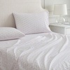 image:imageMartha Stewart  Full Sheet Set with Fitted Sheet amp Pillowcases Cotton Percale Bedding with a Smooth Feel Deep Pocket Gingham BrownFloral Stripe Pink