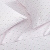 image:imageMartha Stewart  Full Sheet Set with Fitted Sheet amp Pillowcases Cotton Percale Bedding with a Smooth Feel Deep Pocket Gingham BrownFloral Stripe Pink