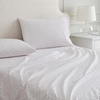 image:imageMartha Stewart  Full Sheet Set with Fitted Sheet amp Pillowcases Cotton Percale Bedding with a Smooth Feel Deep Pocket Gingham BrownFloral Stripe Pink