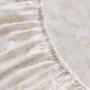 image:imageMartha Stewart  Full Sheet Set with Fitted Sheet amp Pillowcases Cotton Percale Bedding with a Smooth Feel Deep Pocket Gingham BrownFloral White