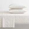 image:imageMartha Stewart  Full Sheet Set with Fitted Sheet amp Pillowcases Cotton Percale Bedding with a Smooth Feel Deep Pocket Gingham BrownFloral White