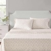 image:imageMartha Stewart  Full Sheet Set with Fitted Sheet amp Pillowcases Cotton Percale Bedding with a Smooth Feel Deep Pocket Gingham BrownFloral White