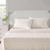 image:imageMartha Stewart  Full Sheet Set with Fitted Sheet amp Pillowcases Cotton Percale Bedding with a Smooth Feel Deep Pocket Gingham BrownFloral White