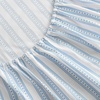 image:imageMartha Stewart  Full Sheet Set with Fitted Sheet amp Pillowcases Cotton Percale Bedding with a Smooth Feel Deep Pocket Gingham BrownFrancesca Stripe Blue