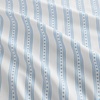 image:imageMartha Stewart  Full Sheet Set with Fitted Sheet amp Pillowcases Cotton Percale Bedding with a Smooth Feel Deep Pocket Gingham BrownFrancesca Stripe Blue