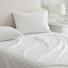 image:imageMartha Stewart  Full Sheet Set with Fitted Sheet amp Pillowcases Cotton Percale Bedding with a Smooth Feel Deep Pocket Gingham BrownFrancesca Stripe Beige