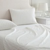 image:imageMartha Stewart  Full Sheet Set with Fitted Sheet amp Pillowcases Cotton Percale Bedding with a Smooth Feel Deep Pocket Gingham BrownFrancesca Stripe Beige