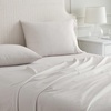 image:imageMartha Stewart  Full Sheet Set with Fitted Sheet amp Pillowcases Cotton Percale Bedding with a Smooth Feel Deep Pocket Gingham BrownGingham Beige