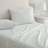 image:imageMartha Stewart  Full Sheet Set with Fitted Sheet amp Pillowcases Cotton Percale Bedding with a Smooth Feel Deep Pocket Gingham BrownKennedy Floral Green