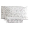 image:imageMartha Stewart  Full Sheet Set with Fitted Sheet amp Pillowcases Cotton Percale Bedding with a Smooth Feel Deep Pocket Gingham BrownKennedy Floral Pink