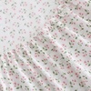 image:imageMartha Stewart  Full Sheet Set with Fitted Sheet amp Pillowcases Cotton Percale Bedding with a Smooth Feel Deep Pocket Gingham BrownKennedy Floral Pink