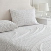image:imageMartha Stewart  Full Sheet Set with Fitted Sheet amp Pillowcases Cotton Percale Bedding with a Smooth Feel Deep Pocket Gingham BrownKennedy Floral Pink