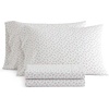 image:imageMartha Stewart  Full Sheet Set with Fitted Sheet amp Pillowcases Cotton Percale Bedding with a Smooth Feel Deep Pocket Gingham BrownKennedy Floral Pink