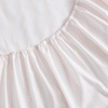 image:imageMartha Stewart  Full Sheet Set with Fitted Sheet amp Pillowcases Cotton Percale Bedding with a Smooth Feel Deep Pocket Gingham BrownLeaf Stripe Pink