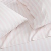 image:imageMartha Stewart  Full Sheet Set with Fitted Sheet amp Pillowcases Cotton Percale Bedding with a Smooth Feel Deep Pocket Gingham BrownLeaf Stripe Pink