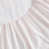 image:imageMartha Stewart  Full Sheet Set with Fitted Sheet amp Pillowcases Cotton Percale Bedding with a Smooth Feel Deep Pocket Gingham BrownLeaf Stripe Pink