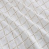 image:imageMartha Stewart  Full Sheet Set with Fitted Sheet amp Pillowcases Cotton Percale Bedding with a Smooth Feel Deep Pocket Gingham BrownLeaf Trellis Beige