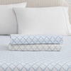 image:imageMartha Stewart  Full Sheet Set with Fitted Sheet amp Pillowcases Cotton Percale Bedding with a Smooth Feel Deep Pocket Gingham BrownLeaf Trellis Beige