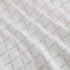 image:imageMartha Stewart  Full Sheet Set with Fitted Sheet amp Pillowcases Cotton Percale Bedding with a Smooth Feel Deep Pocket Gingham BrownLeaf Trellis Beige