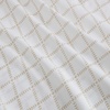 image:imageMartha Stewart  Full Sheet Set with Fitted Sheet amp Pillowcases Cotton Percale Bedding with a Smooth Feel Deep Pocket Gingham BrownLeaf Trellis Beige