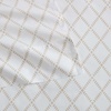image:imageMartha Stewart  Full Sheet Set with Fitted Sheet amp Pillowcases Cotton Percale Bedding with a Smooth Feel Deep Pocket Gingham BrownLeaf Trellis Beige