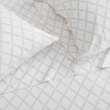 image:imageMartha Stewart  Full Sheet Set with Fitted Sheet amp Pillowcases Cotton Percale Bedding with a Smooth Feel Deep Pocket Gingham BrownLeaf Trellis Beige