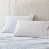 image:imageMartha Stewart  Full Sheet Set with Fitted Sheet amp Pillowcases Cotton Percale Bedding with a Smooth Feel Deep Pocket Gingham BrownLeaf Trellis Beige