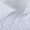 image:imageMartha Stewart  Full Sheet Set with Fitted Sheet amp Pillowcases Cotton Percale Bedding with a Smooth Feel Deep Pocket Gingham BrownLeaf Trellis Blue