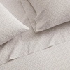 image:imageMartha Stewart  Full Sheet Set with Fitted Sheet amp Pillowcases Cotton Percale Bedding with a Smooth Feel Deep Pocket Gingham BrownLeaves Beige
