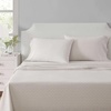 image:imageMartha Stewart  Full Sheet Set with Fitted Sheet amp Pillowcases Cotton Percale Bedding with a Smooth Feel Deep Pocket Gingham BrownLeaves Beige