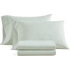 image:imageMartha Stewart  Full Sheet Set with Fitted Sheet amp Pillowcases Cotton Percale Bedding with a Smooth Feel Deep Pocket Gingham BrownLeaves Green