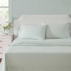 image:imageMartha Stewart  Full Sheet Set with Fitted Sheet amp Pillowcases Cotton Percale Bedding with a Smooth Feel Deep Pocket Gingham BrownLeaves Green