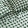 image:imageMartha Stewart  Full Sheet Set with Fitted Sheet amp Pillowcases Cotton Percale Bedding with a Smooth Feel Deep Pocket Gingham BrownMadison Gingham Green