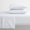 image:imageMartha Stewart  Full Sheet Set with Fitted Sheet amp Pillowcases Cotton Percale Bedding with a Smooth Feel Deep Pocket Gingham BrownPolka Dot Blue