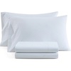 image:imageMartha Stewart  Full Sheet Set with Fitted Sheet amp Pillowcases Cotton Percale Bedding with a Smooth Feel Deep Pocket Gingham BrownPolka Dot Blue