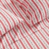 image:imageMartha Stewart  Full Sheet Set with Fitted Sheet amp Pillowcases Cotton Percale Bedding with a Smooth Feel Deep Pocket Gingham BrownRose Ribbon Red
