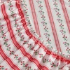 image:imageMartha Stewart  Full Sheet Set with Fitted Sheet amp Pillowcases Cotton Percale Bedding with a Smooth Feel Deep Pocket Gingham BrownRose Ribbon Red