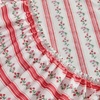 image:imageMartha Stewart  Full Sheet Set with Fitted Sheet amp Pillowcases Cotton Percale Bedding with a Smooth Feel Deep Pocket Gingham BrownRose Ribbon Red