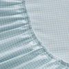 image:imageMartha Stewart  Full Sheet Set with Fitted Sheet amp Pillowcases Cotton Percale Bedding with a Smooth Feel Deep Pocket Gingham BrownSmall Gingham Blue