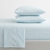 image:imageMartha Stewart  Full Sheet Set with Fitted Sheet amp Pillowcases Cotton Percale Bedding with a Smooth Feel Deep Pocket Gingham BrownSmall Gingham Blue