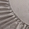 image:imageMartha Stewart  Full Sheet Set with Fitted Sheet amp Pillowcases Cotton Percale Bedding with a Smooth Feel Deep Pocket Gingham BrownSmall Gingham Brown