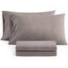 image:imageMartha Stewart  Full Sheet Set with Fitted Sheet amp Pillowcases Cotton Percale Bedding with a Smooth Feel Deep Pocket Gingham BrownSmall Gingham Brown