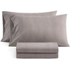 image:imageMartha Stewart  Full Sheet Set with Fitted Sheet amp Pillowcases Cotton Percale Bedding with a Smooth Feel Deep Pocket Gingham BrownSmall Gingham Brown