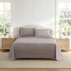 image:imageMartha Stewart  Full Sheet Set with Fitted Sheet amp Pillowcases Cotton Percale Bedding with a Smooth Feel Deep Pocket Gingham BrownSmall Gingham Brown