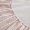 image:imageMartha Stewart  Full Sheet Set with Fitted Sheet amp Pillowcases Cotton Percale Bedding with a Smooth Feel Deep Pocket Gingham BrownSmall Gingham Pink