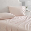 image:imageMartha Stewart  Full Sheet Set with Fitted Sheet amp Pillowcases Cotton Percale Bedding with a Smooth Feel Deep Pocket Gingham BrownSmall Gingham Pink