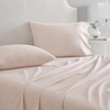 image:imageMartha Stewart  Full Sheet Set with Fitted Sheet amp Pillowcases Cotton Percale Bedding with a Smooth Feel Deep Pocket Gingham BrownSmall Gingham Pink