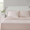 image:imageMartha Stewart  Full Sheet Set with Fitted Sheet amp Pillowcases Cotton Percale Bedding with a Smooth Feel Deep Pocket Gingham BrownSmall Gingham Pink
