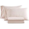 image:imageMartha Stewart  Full Sheet Set with Fitted Sheet amp Pillowcases Cotton Percale Bedding with a Smooth Feel Deep Pocket Gingham BrownSmall Gingham Pink